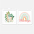 Llama and Rainbow Wall Art Set